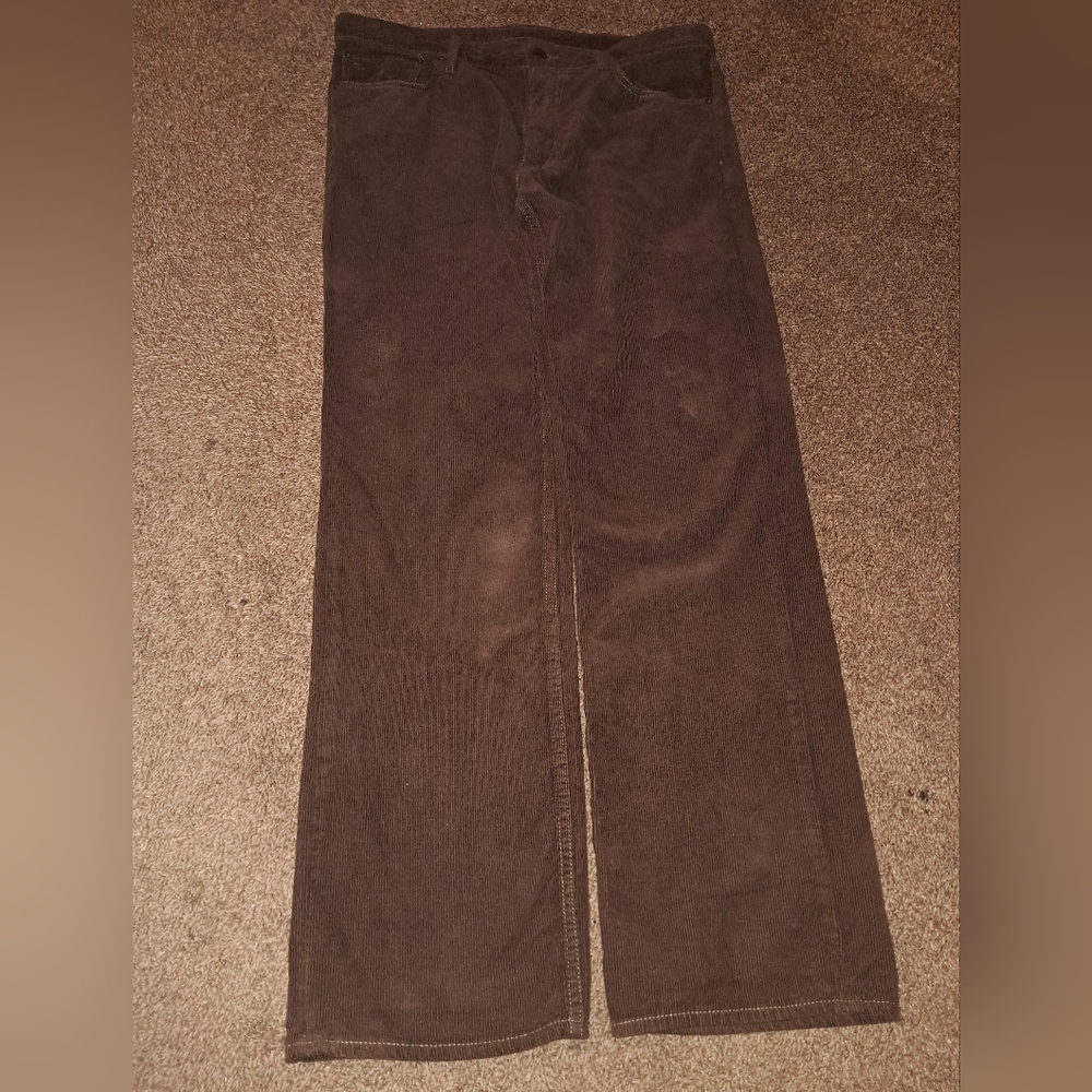 Polo Ralph Lauren Men's Corduroy Pants Brown 36x32 100%Cotton Classic Fit Preppy